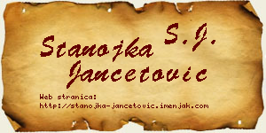 Stanojka Jančetović vizit kartica